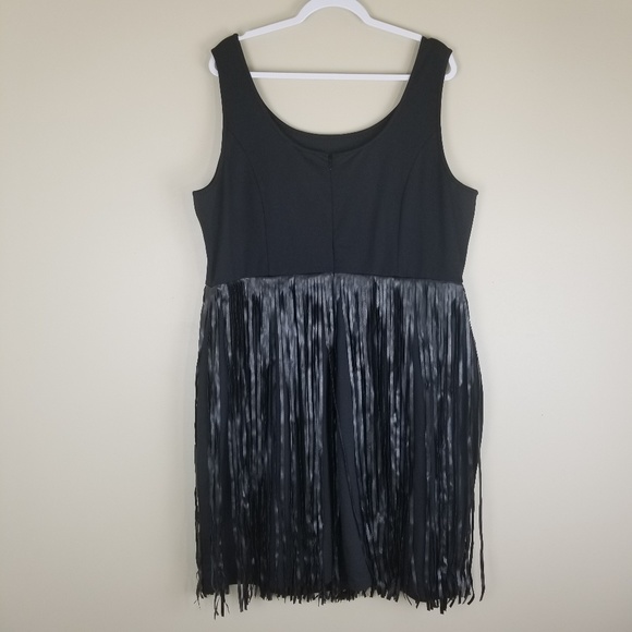 Lane Bryant Fringe Black Dress - Picture 4 of 6